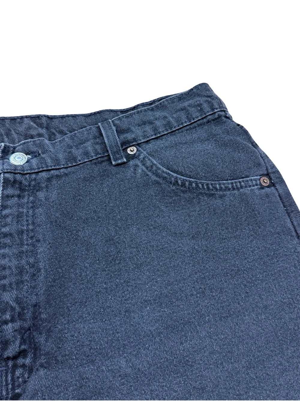 Vintage 90s Levi’s Black White Tab Essential Denim Jean Jort Shorts Size 34